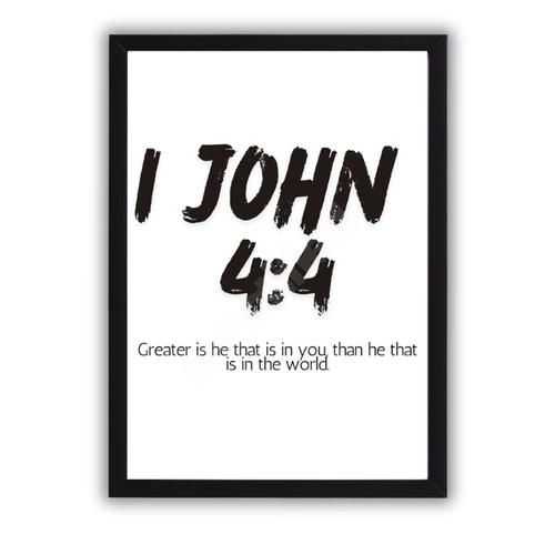 "1 John 4:4"– Wall Art Print