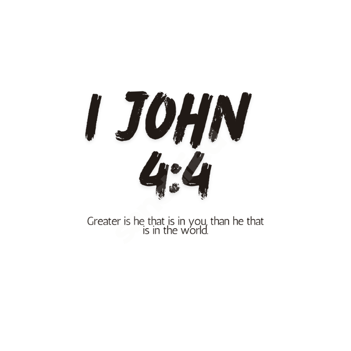 "1 John 4:4"– Wall Art Print