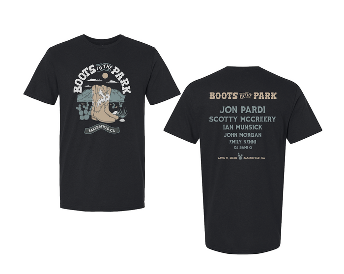 4.11.2026 Bakersfield  Boots In The Park Tee - Dark Tee