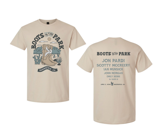 4.11.2026 Bakersfield  Boots In The Park Tee - Natural Tee