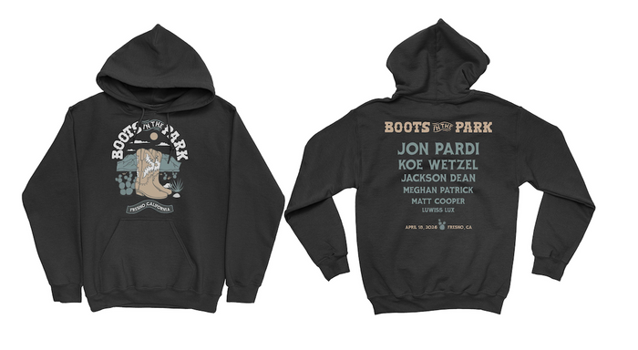 4.18.2026 Fresno  Boots In The Park Hoodie - Dark Hoodie