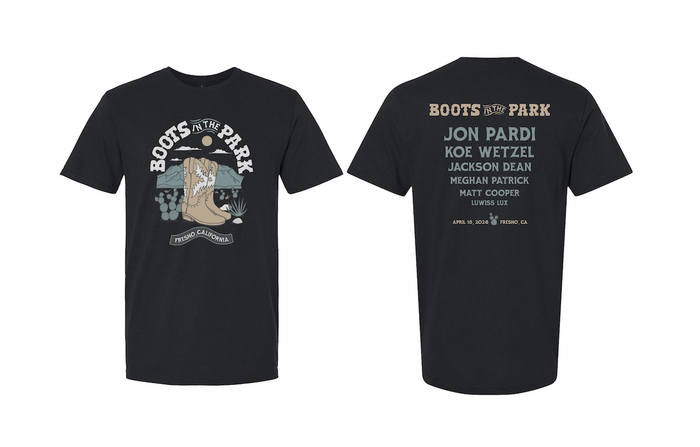 4.18.2026 Fresno  Boots In The Park Tee - Dark Tee