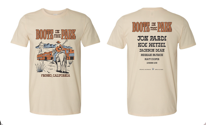 4.18.2026 Fresno  Boots In The Park Tee - Natural Tee