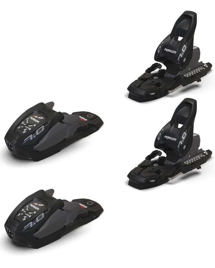 7 Youth Ski Bindings - Black/Anthracite 2027