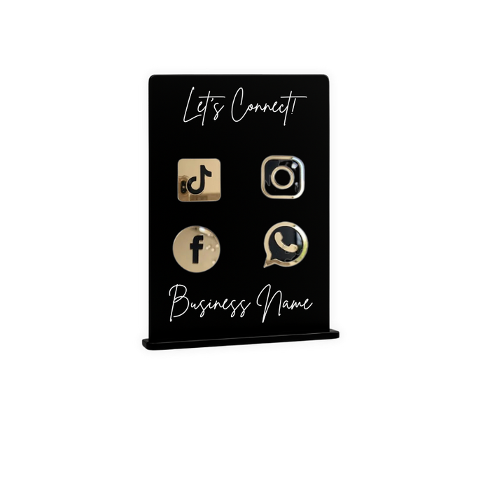 Acrylic Social Media Sign