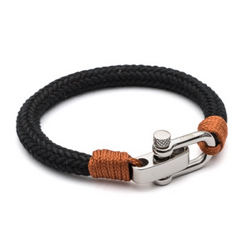 Adjustable Rope Shackle Bracelet