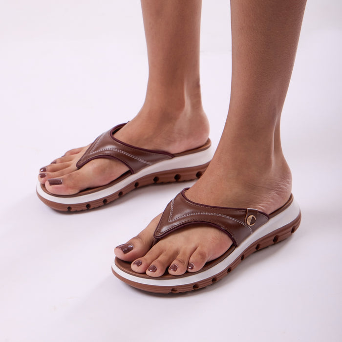 AllDay Glide Tan Slides