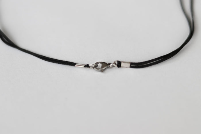 Amethyst necklace for men, February birthstone gift for him, purple stone bead black cord string