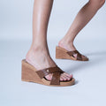 Axis Strapped Tan Wedge