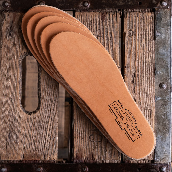 * Backordered / Veg Tan Leather Insoles – Thin (4–5oz) | Extend Boot Life Without Adding Bulk
