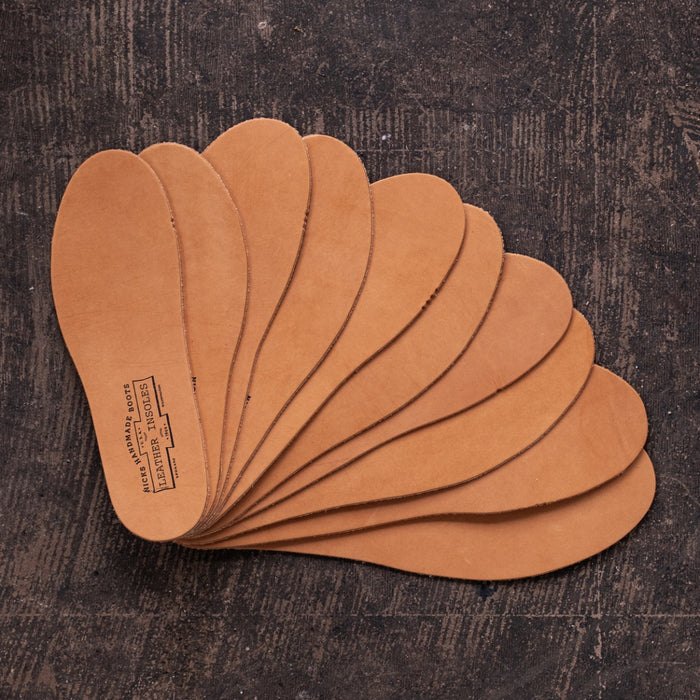 * Backordered / Veg Tan Leather Insoles – Thin (4–5oz) | Extend Boot Life Without Adding Bulk