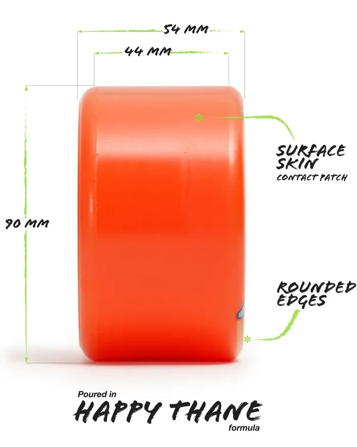 Bees Knees Longboard Wheels - Orange