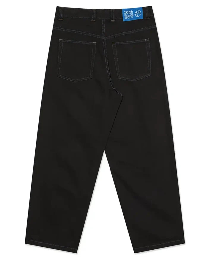 Big Boy Denim Jeans - Black/Blue Stitching