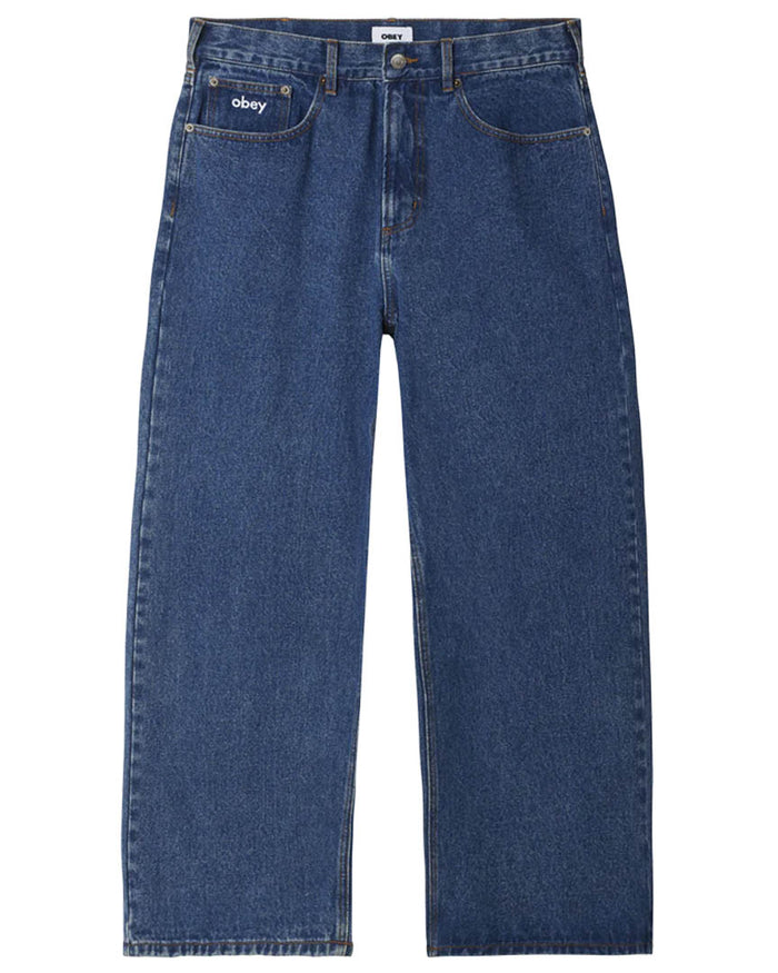 Bigwig Baggy Denim Jeans - Stone Wash Indigo