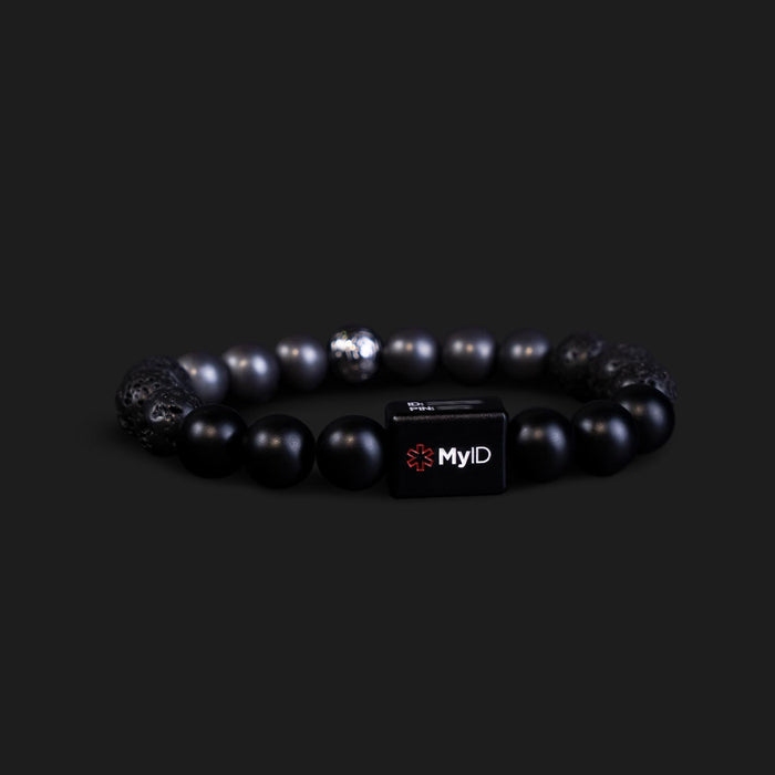 Black Agate + Lava Rock + Iron Ore