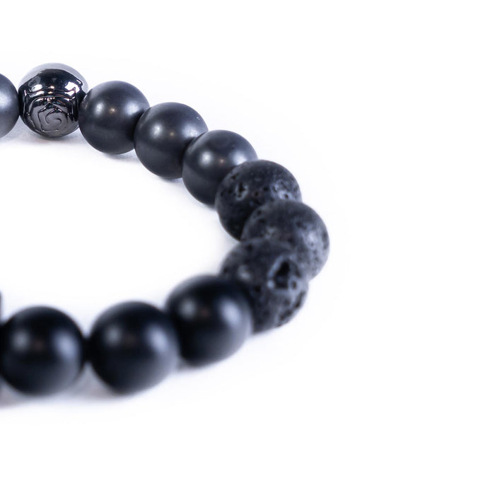 Black Agate + Lava Rock + Iron Ore