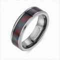 Black & Red Tungsten Ring