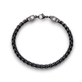 Black Round Box Chain Bracelet