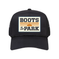 Black Sunset Patch Trucker Rope Hat