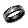 Black Tungsten Ring with Black Carbon Fibre Inlay