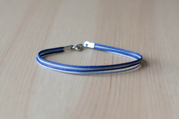 Blue cord bracelets for men, blue string, gift for him - shani-adi-jewerly
