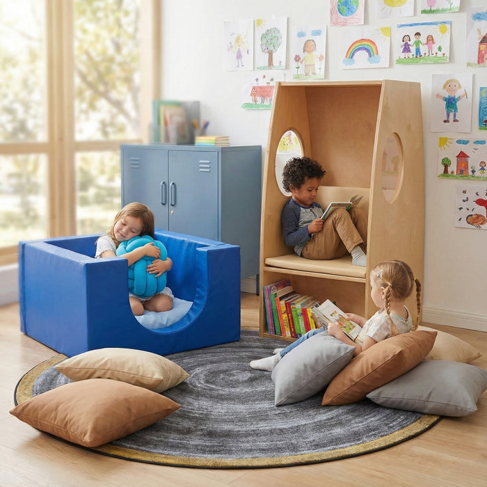 Blue Cuddle Ball Sensory Pillow | Soft Tactile Comfort Ball