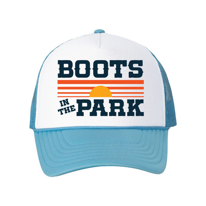 Blue Sunset Foam Trucker Rope Hat