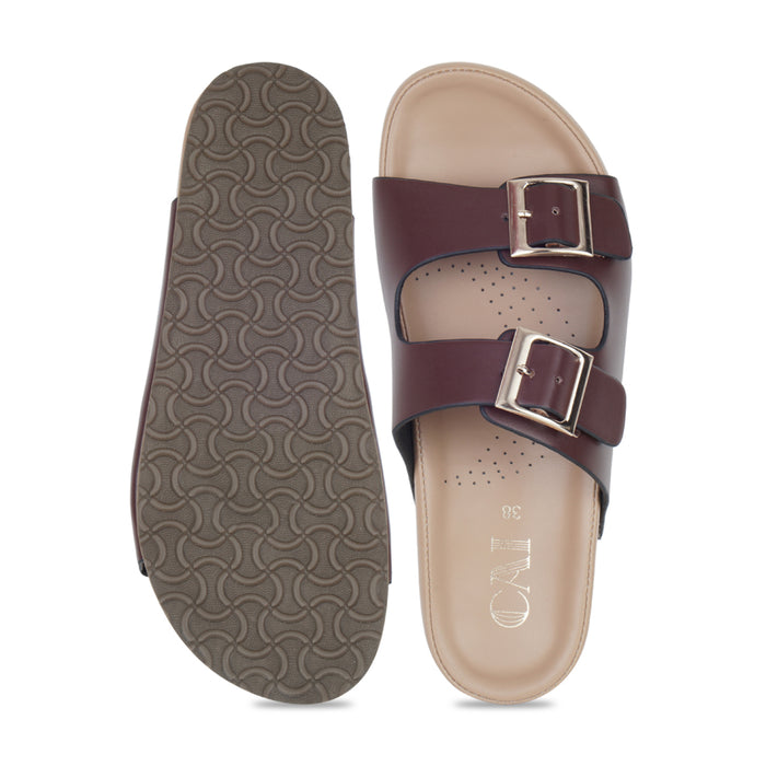 Brown Strapped Platform