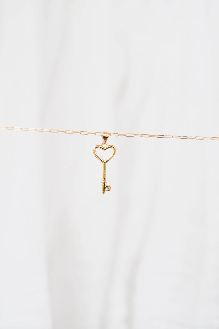 Heart Key Charm