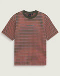 Cameron Stripe Knit T-Shirt - Obsidian Fern