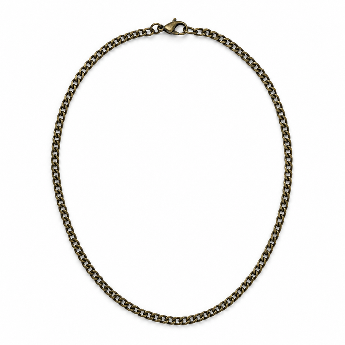 Chain necklace for men, bronze tone cable chain, gift for him, casual everyday mens jewelry, custom length size