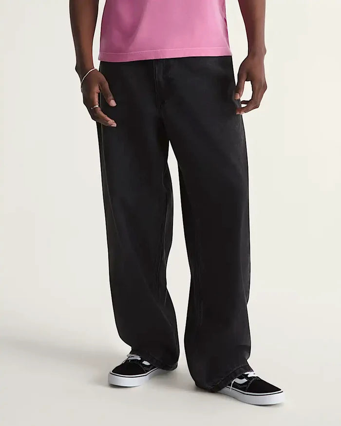 Check-5 Baggy Denim Jeans - Black