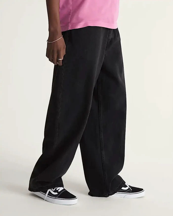 Check-5 Baggy Denim Jeans - Black