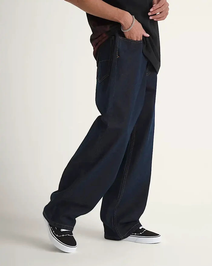 Check-5 Baggy Denim Jeans - Dark Rinse