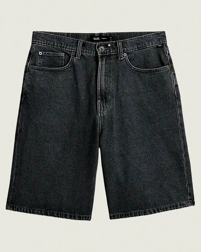 Check-5 Baggy Denim Shorts - Washed Black