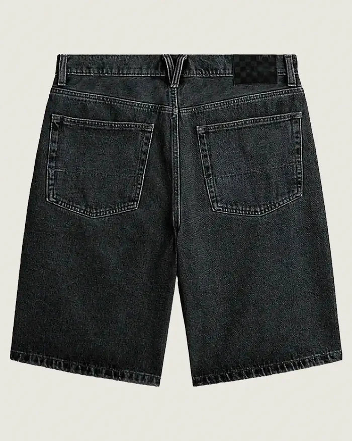 Check-5 Baggy Denim Shorts - Washed Black