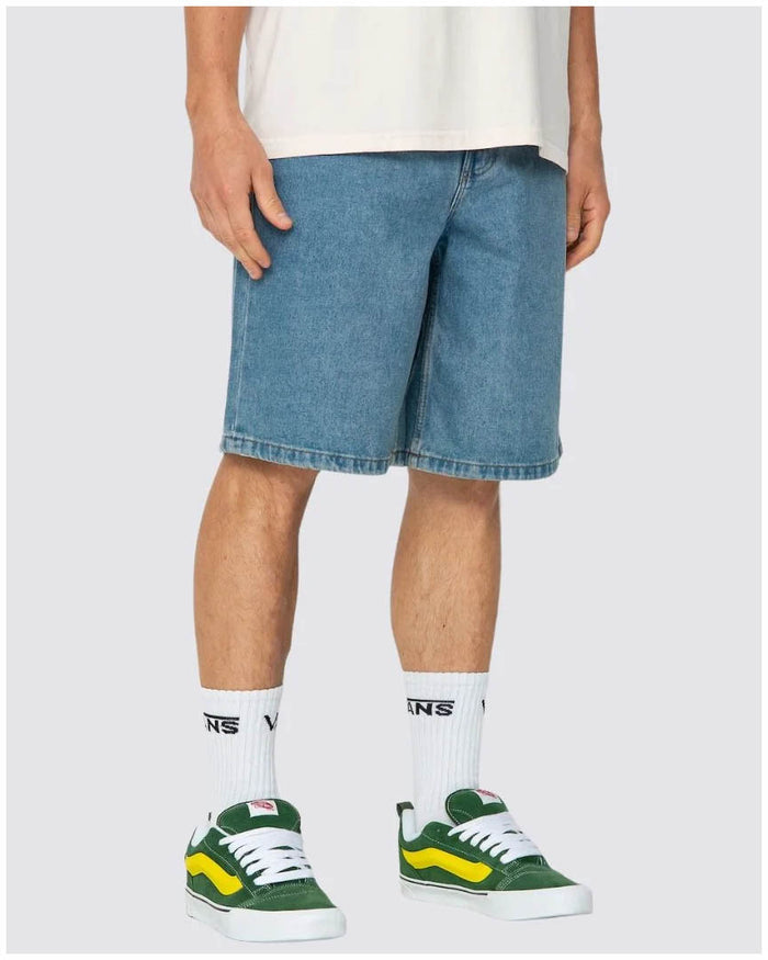 Check-5 Baggy Denim Shorts - Washed Black
