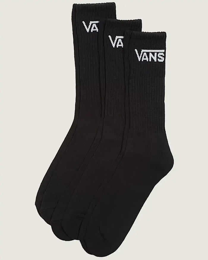 Classic Crew 3 Pack Socks - Black