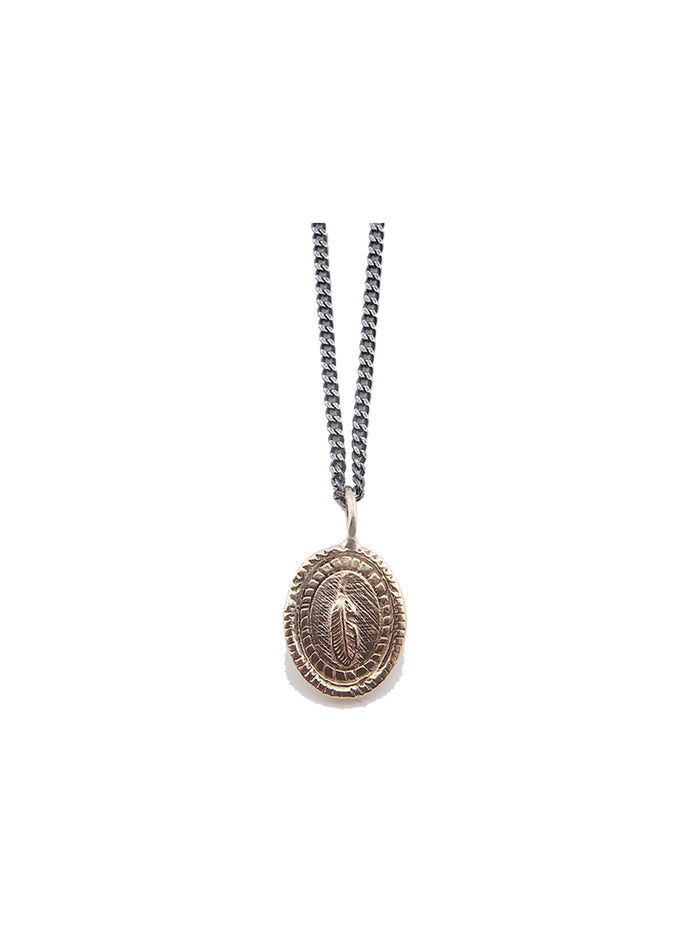 Coin Necklace - Feather
