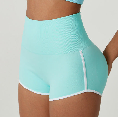 Contrast Color Peach Hip Hot Pants