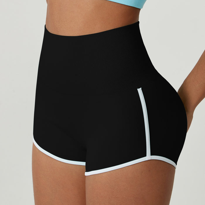 Contrast Color Peach Hip Hot Pants