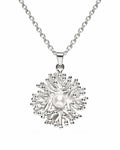 Korallen Kette aus 925 Sterling Silber mit natürlicher Süßwasserperle
