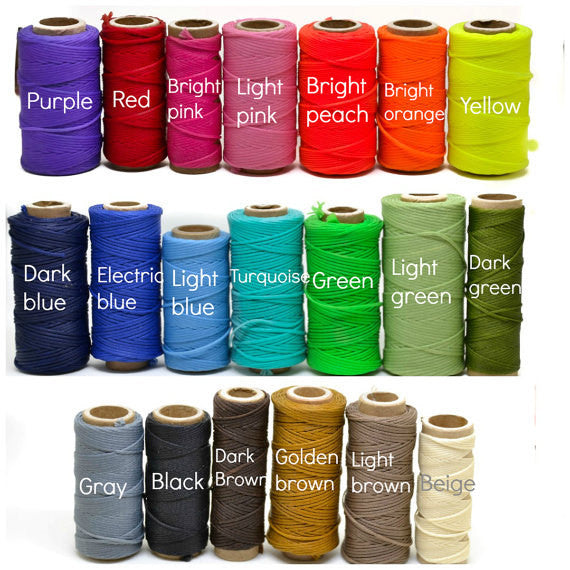 Orange cord anklet with silver Om charm - shani-adi-jewerly