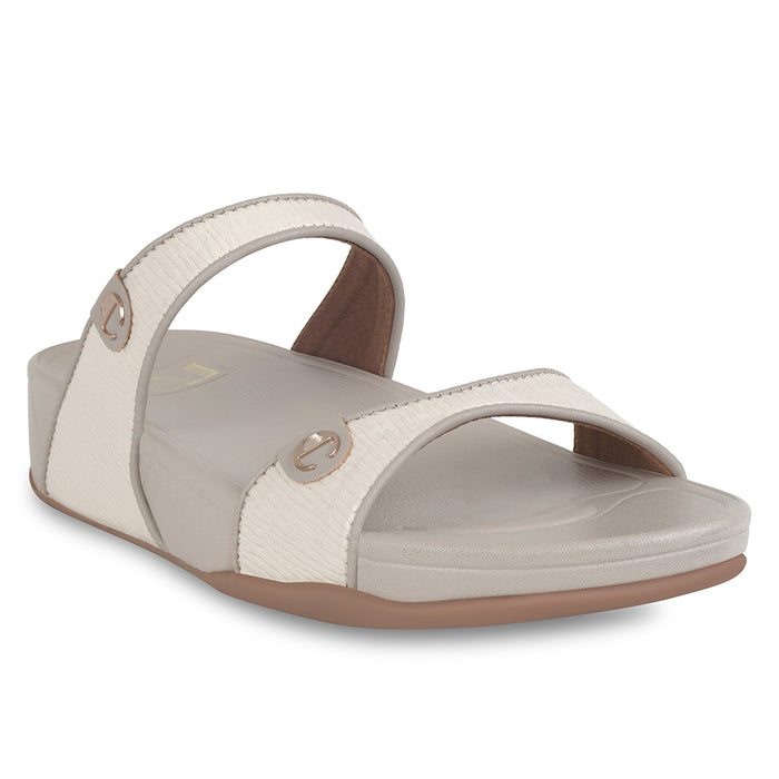Cord Twostrapped Beige Platform