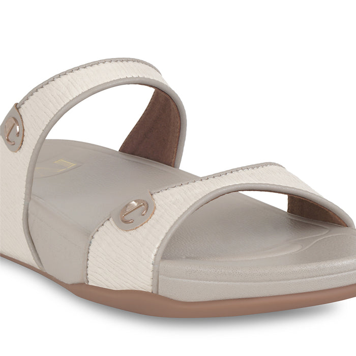 Cord Twostrapped Beige Platform
