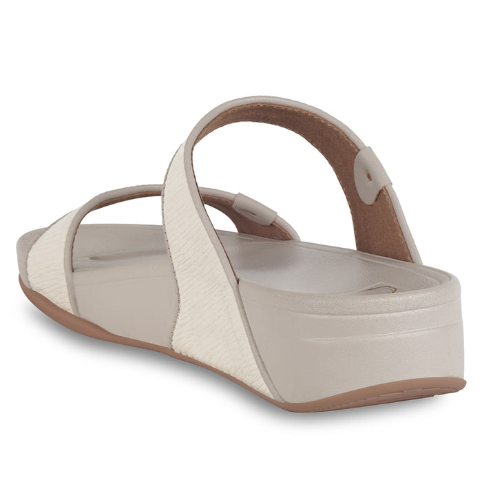 Cord Twostrapped Beige Platform