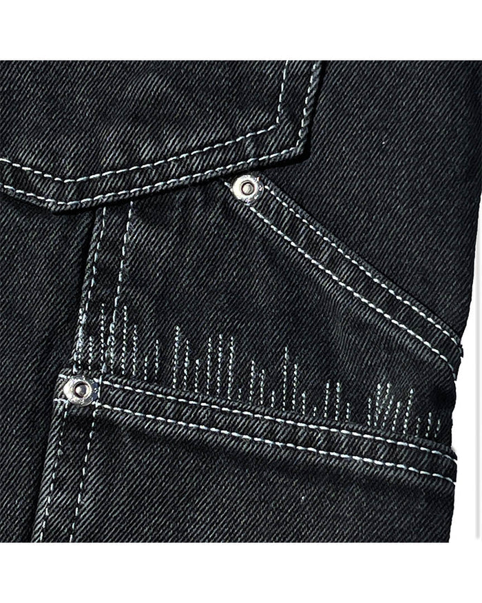 Cpu Jorts Baggy Shorts - Off Black