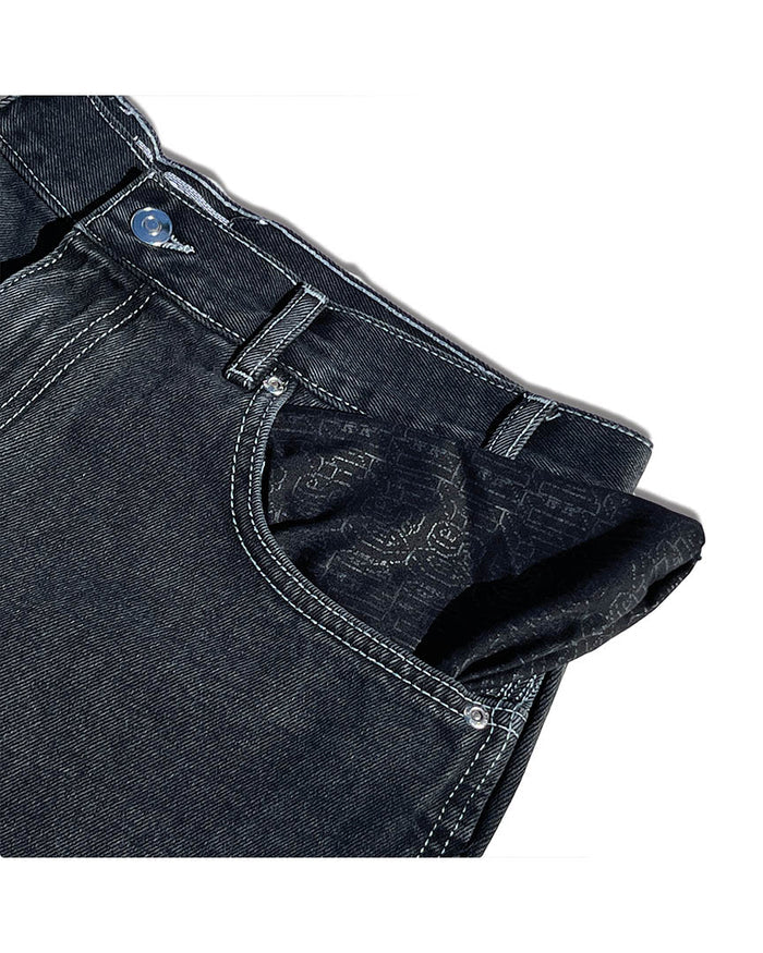Cpu Jorts Baggy Shorts - Off Black