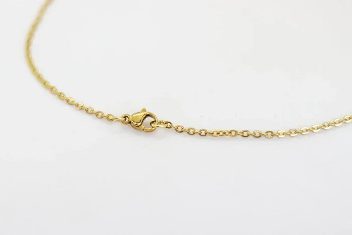 Crescent Moon Necklace for Men Gold Half Moon Pendant Gold Chain, Birthday Gift for Him, Horn Lunar Necklace