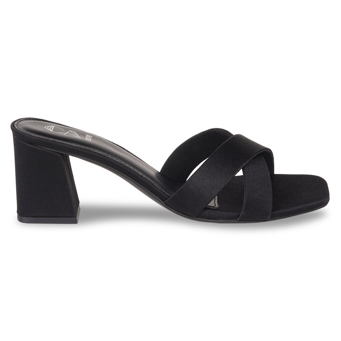 Crossover Black Heels